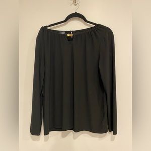 •2/$30• Jones NY Black Long Sleeve Blouse
